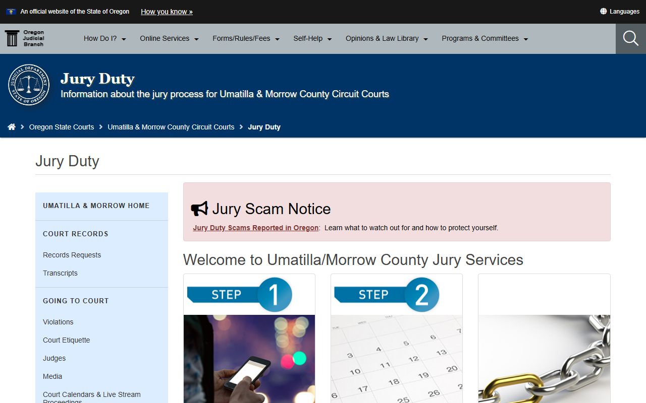 Morrow County Circuit Court jury service source