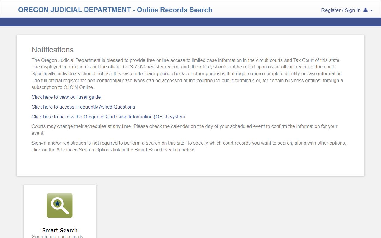 Morrow County court records OJD Online Records Search portal